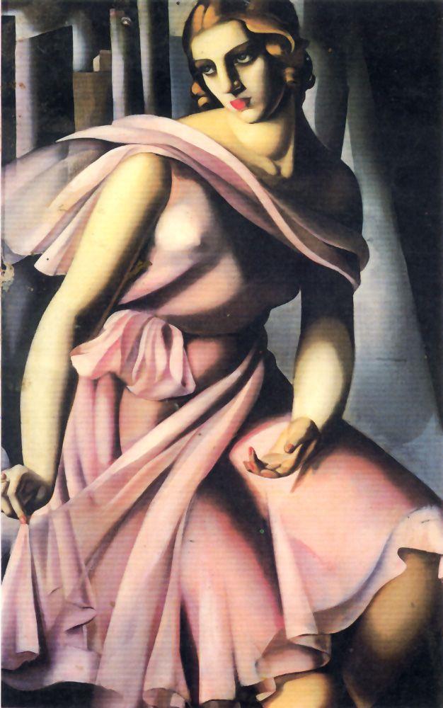 Porträt von Romana de la Salle 1928 zeitgenössische Tamara de Lempicka Ölgemälde